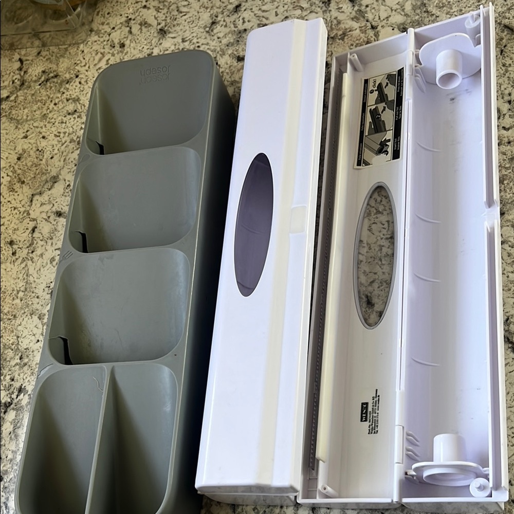Gray and White organizers
